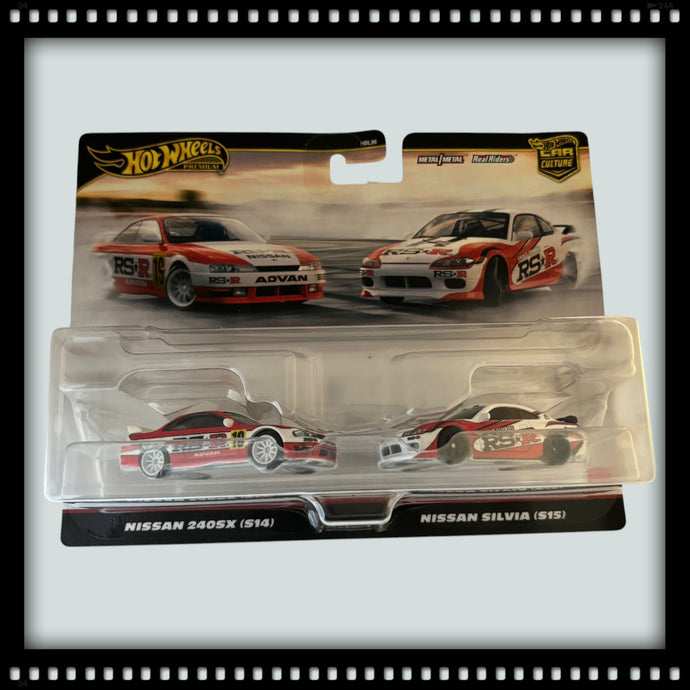 Nissan 240 SX (S14) & Nissan SILVIA (S15) dubbele set HOT WHEELS 1:64