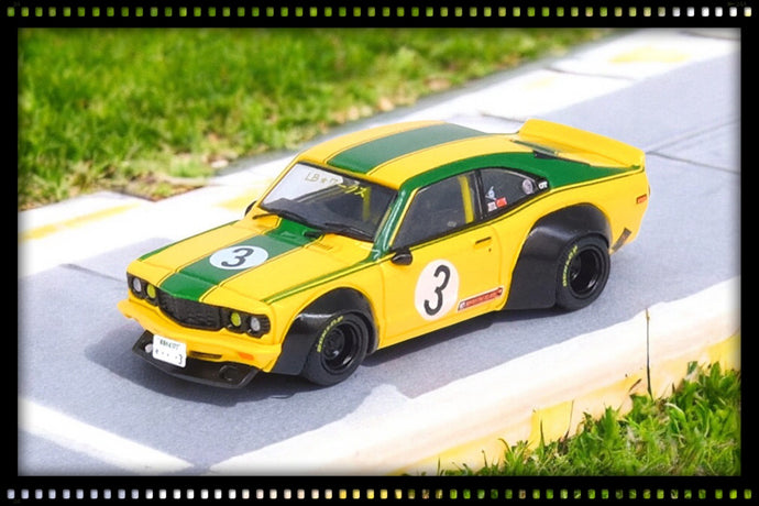 Mazda LBWK RX3 Savanna Yellow/Green INNO64 Models 1:64