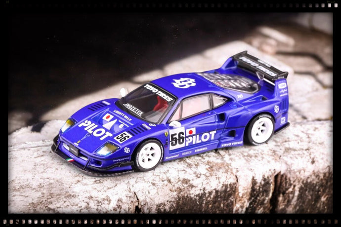 Ferrari LBWK F40 Tokyo Auto Salon 2024 Blauw INNO64 Models 1:64