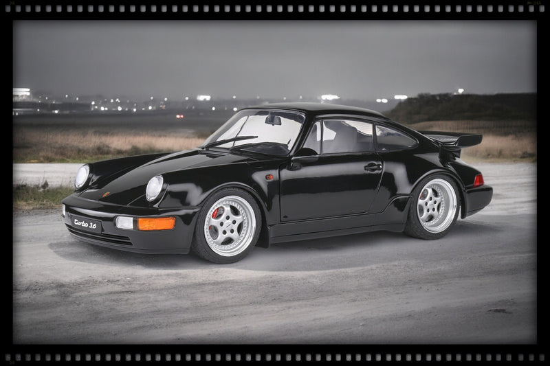 Load image into Gallery viewer, Porsche 911 (964) TURBO 3.6 1993 Black SOLIDO 1:18
