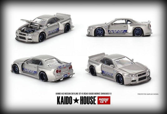 Nissan SKYLINE GT-R (R34) KAIDO WORKS SHINJUKU V1 1999 MINI GT 1:64