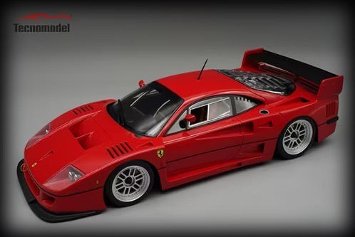 Laad de afbeelding in de Gallery-viewer, Ferrari F40 LM 1996 Press-versie Rood met BBS zilveren velgen TECNOMODEL 1:18
