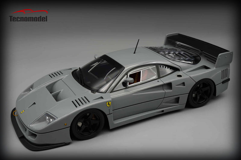 Laad de afbeelding in de Gallery-viewer, Ferrari F40 LM 1996 Press-versie Grijs met zwarte velgen TECNOMODEL 1:18
