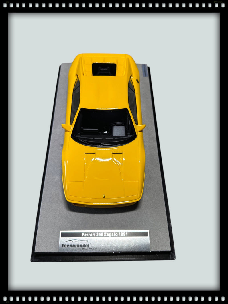 Chargez l&#39;image dans la visionneuse de la galerie, Ferrari 348 ZAGATO 1991 Jaune (ÉDITION LIMITÉE Nr.10/105 Avec base en textile / Sans Case)TECNOMODEL 1:18
