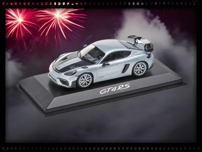 Porsche 718 CAYMAN GT4 RS Grijs PORSCHE DEALERMODEL 1:43