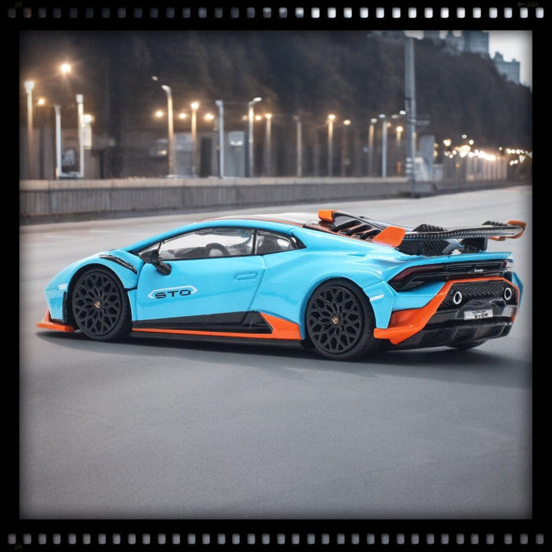 Load image into Gallery viewer, Lamborghini Huracan Blue/Orange POP RACE 1:64

