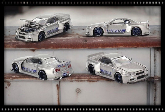 Nissan SKYLINE GT-R (R34) KAIDO WORKS SHINJUKU V1 1999 MINI GT 1:64