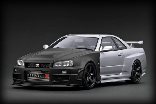 Nissan Nismo R34 GT-R Z-tune Test 2004 Suzuka Zwart/Zilver IGNITION MODEL 1:18