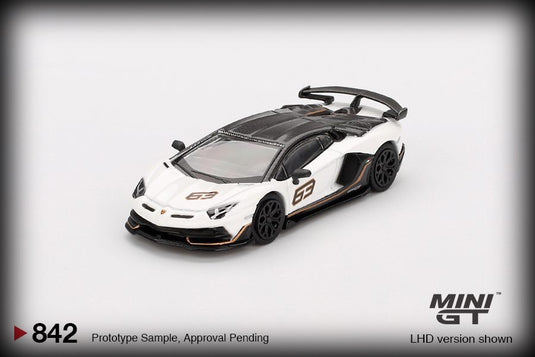 Lamborghini AVENTADOR SVJ 63 WHITE 2022 (LHD) MINI GT 1:64