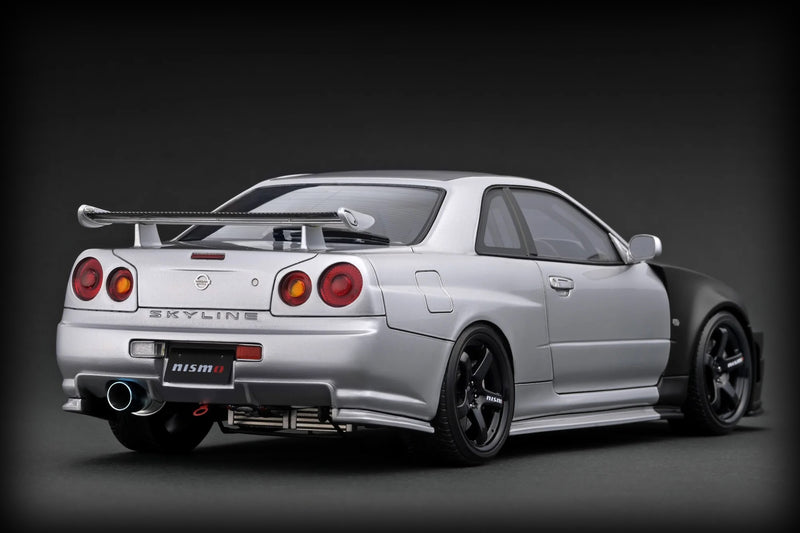 Laad de afbeelding in de Gallery-viewer, Nissan Nismo R34 GT-R Z-tune Test 2004 Suzuka Zwart/Zilver IGNITION MODEL 1:18
