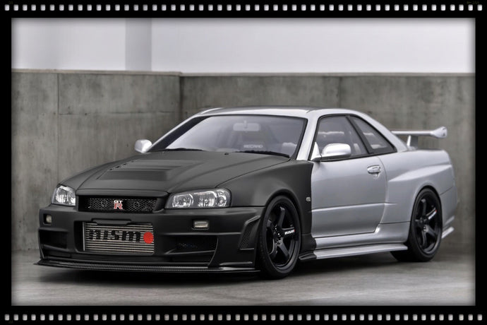 Nissan Nismo R34 GT-R Z-tune Test 2004 Suzuka Zwart/Zilver IGNITION MODEL 1:18