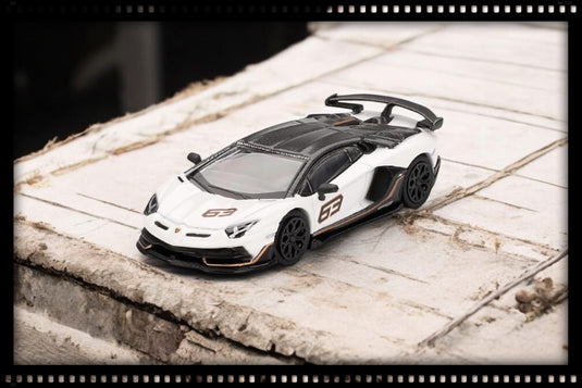 Lamborghini AVENTADOR SVJ 63 BLANC 2022 (LHD) MINI GT 1:64