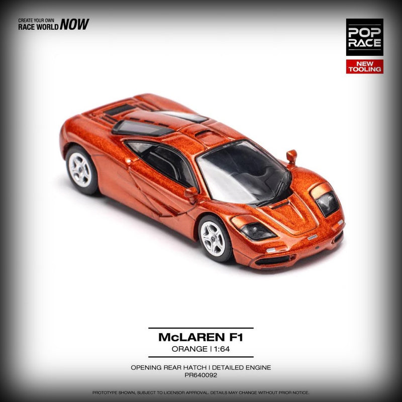 Chargez l&#39;image dans la visionneuse de la galerie, McLaren F1 Orange POP RACE 1:64
