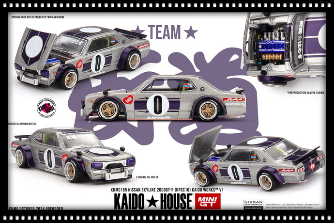 Nissan SKYLINE GT-R (KPGC10) KAIDO WORKS V1 1969 Kaido*House MINI GT 1:64