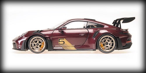 Load image into Gallery viewer, Porsche 911 (992) GT3RS 2023 PURPLE W GOLD WHEELS MINICHAMPS 1:18
