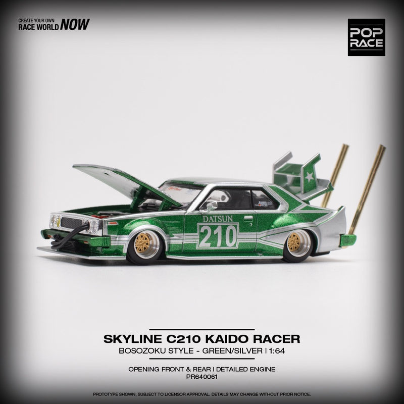 Chargez l&#39;image dans la visionneuse de la galerie, Nissan Skyline C210 Kaido House racer Bosozoku Style POP RACE 1:64
