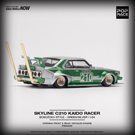 Nissan Skyline C210 Kaido House racer Bosozoku Style POP RACE 1:64