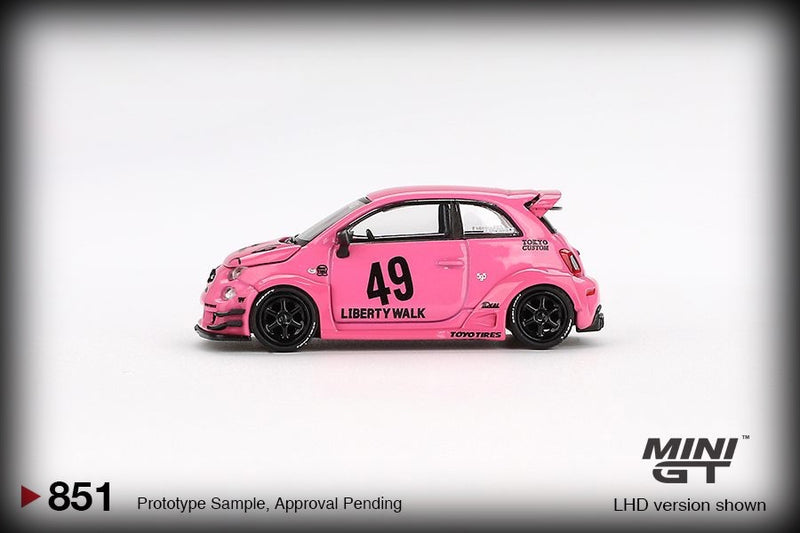 Laad de afbeelding in de Gallery-viewer, Fiat 595 ABARTH LB-WORKS X ABAS WORKS ROOS 2024 (LHD) MINI GT 1:64
