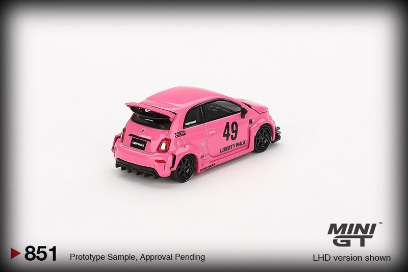 Chargez l&#39;image dans la visionneuse de la galerie, Fiat 595 ABARTH LB-WORKS X ABAS WORKS ROSE 2024 (LHD) MINI GT 1:64
