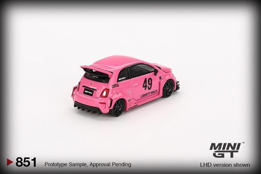 Fiat 595 ABARTH LB-WORKS X ABAS WORKS PINK 2024 (LHD) MINI GT 1:64