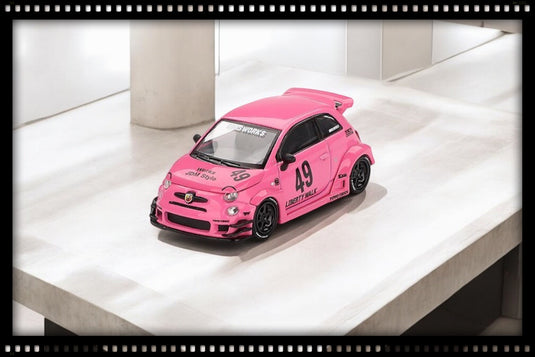 Fiat 595 ABARTH LB-WORKS X ABAS WORKS PINK 2024 (LHD) MINI GT 1:64