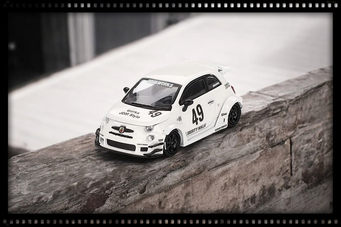 Fiat 595 ABARTH LB-WORKS X ABAS WORKS GARA WIT 2024 (LHD) MINI GT 1:64