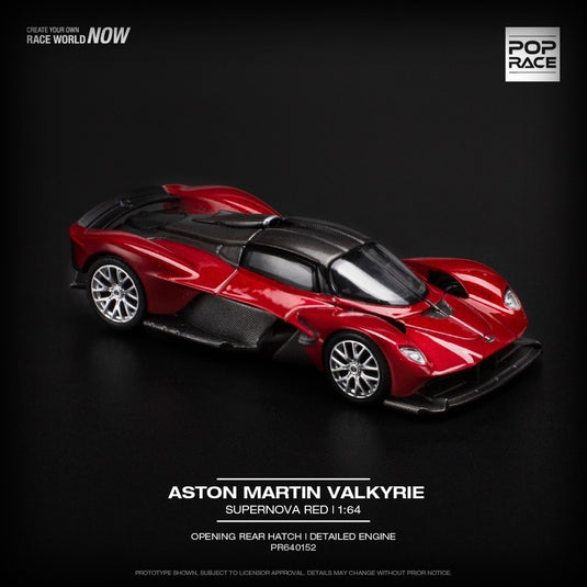 Aston Martin Valkyrie Red POP RACE 1:64