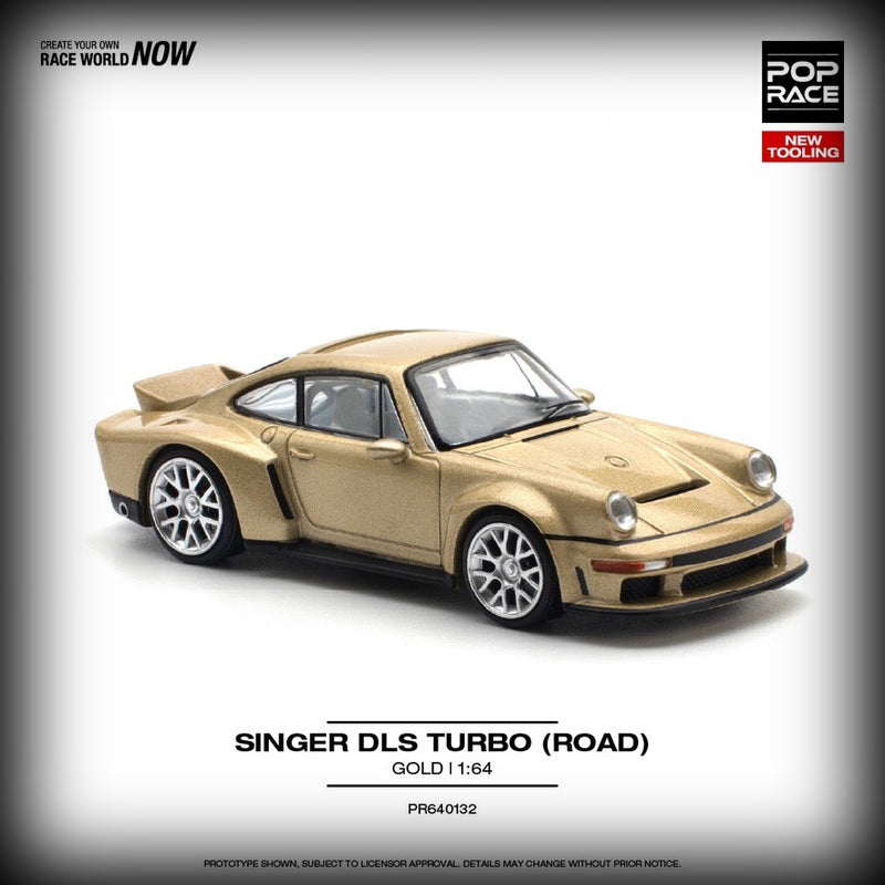 Laad de afbeelding in de Gallery-viewer, Porsche Singer DLS Turbo (Road) Goud POP RACE 1:64
