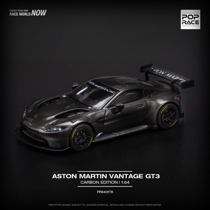 Load image into Gallery viewer, Aston Martin GT3 Carbon edition POP RACE 1:64
