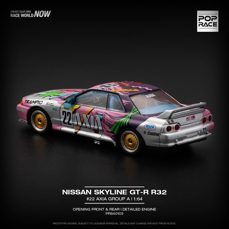 Load image into Gallery viewer, Nissan Skyline GT-R R32 #22 Axia Group A Various POP RACE 1:64
