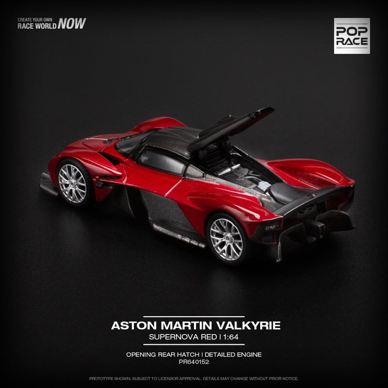 Laad de afbeelding in de Gallery-viewer, Aston Martin Valkyrie Rood POP RACE 1:64
