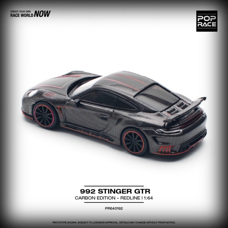 Load image into Gallery viewer, Porsche 992 Stinger GTR Carbon Edition *Redline* Anthracite POP RACE 1:64
