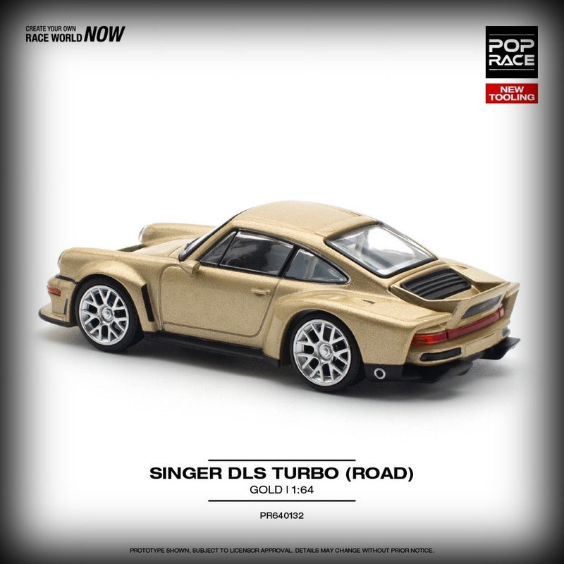 Laad de afbeelding in de Gallery-viewer, Porsche Singer DLS Turbo (Road) Goud POP RACE 1:64
