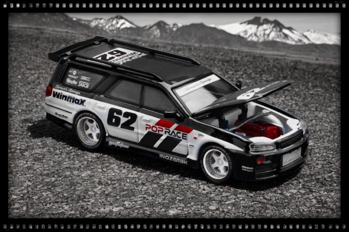 Nissan Stagea Simon`s Garage #62 Black POP RACE 1:64