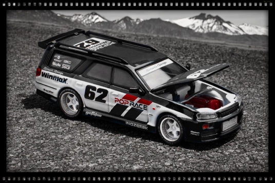 Nissan Stagea Simon`s Garage #62 Noir POP RACE 1:64