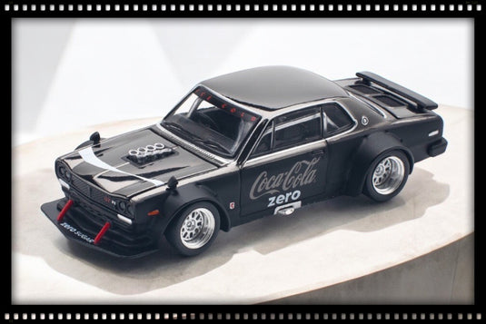 Nissan Skyline GT-R V8 Drift *Hakosuka* *Coca-Cola zero* Chrome black POP RACE 1:64