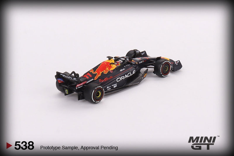 Load image into Gallery viewer, Oracle Red Bull Racing RB18 #11 Sergio Perez 3rd Abu Dhabi Grand Prix 2022 MINI GT 1:64
