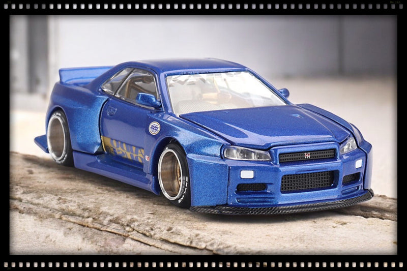 Chargez l&#39;image dans la visionneuse de la galerie, Nissan SKYLINE GT-R (R34) KAIDO*HOUSE (V2 AERO) SHINJUKU V2 1999 MINI GT 1:64
