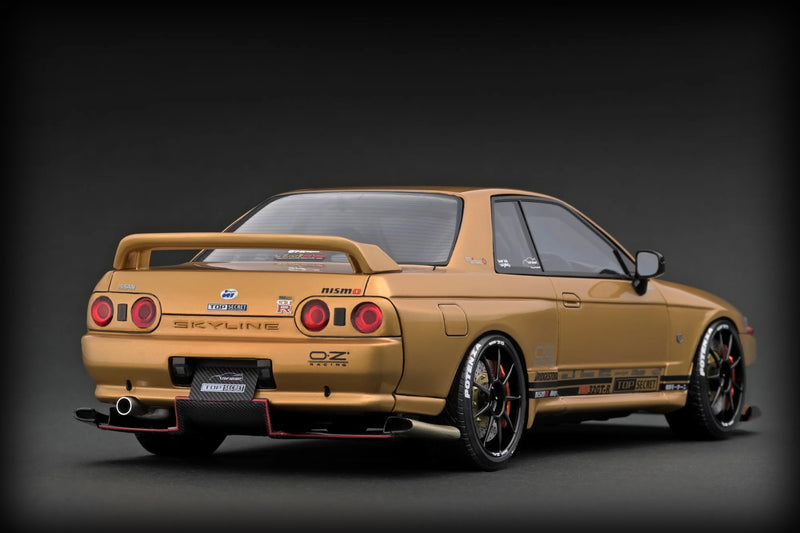 Laad de afbeelding in de Gallery-viewer, Nissan Top Secret GT-R (VR32) Goud IGNITION MODEL 1:18
