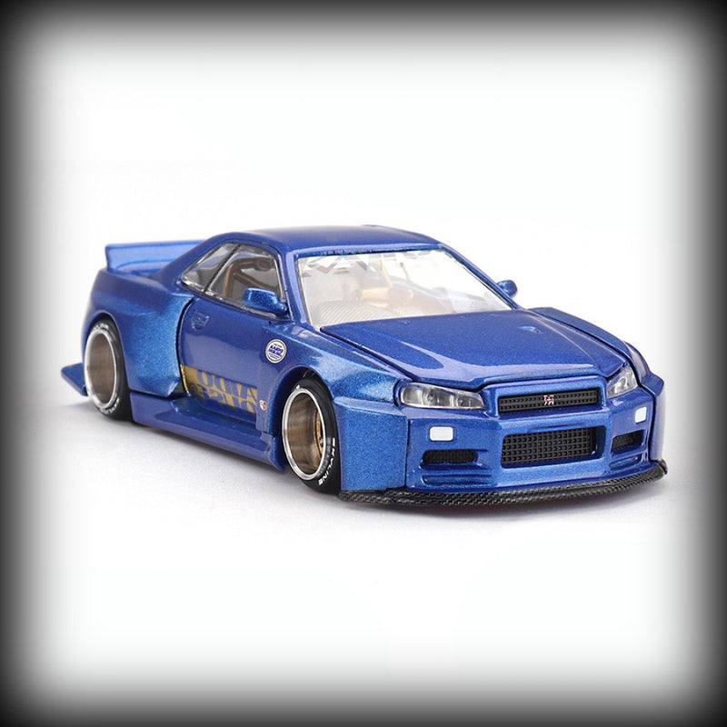 Chargez l&#39;image dans la visionneuse de la galerie, Nissan SKYLINE GT-R (R34) KAIDO*HOUSE (V2 AERO) SHINJUKU V2 1999 MINI GT 1:64
