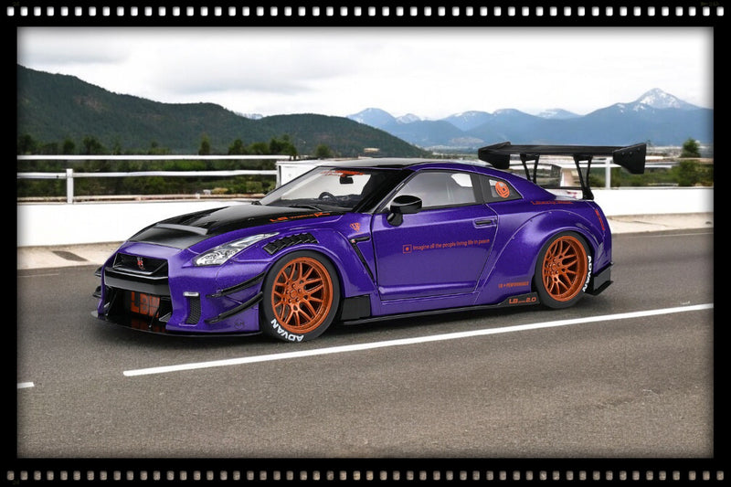 Chargez l&#39;image dans la visionneuse de la galerie, Nissan GT-R (R35) W/ LIBERTY WALK CARROSSERIE 2.0 VIOLET 2022 SOLIDO 1:18
