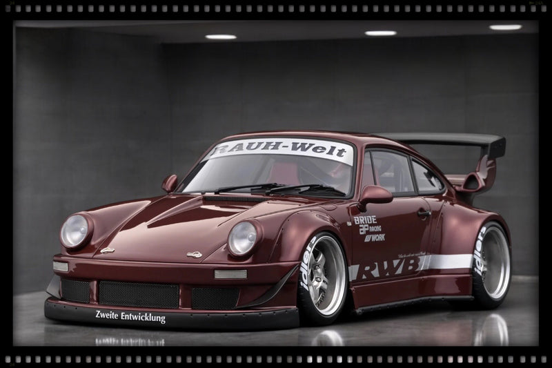 Laad de afbeelding in de Gallery-viewer, Porsche RWB 930 Donkerrood IGNITION MODEL 1:18
