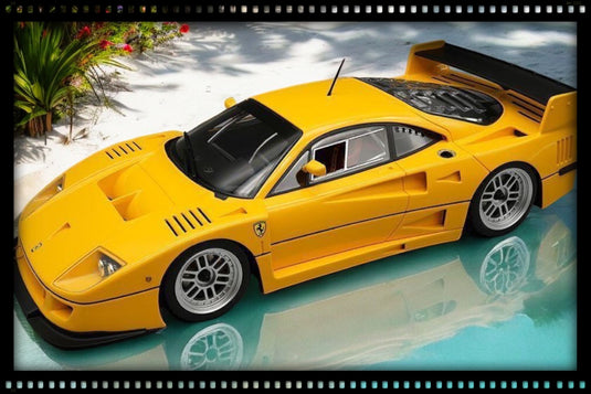 Ferrari F40 LM 1996 Press-versie Geel met BBS zilveren velgen TECNOMODEL 1:18