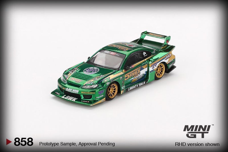 Load image into Gallery viewer, Nissan SILVIA S15 LB-SUPER SILHOUETTE FAUSTO RACING 2024 (RHD) MINI GT 1:64
