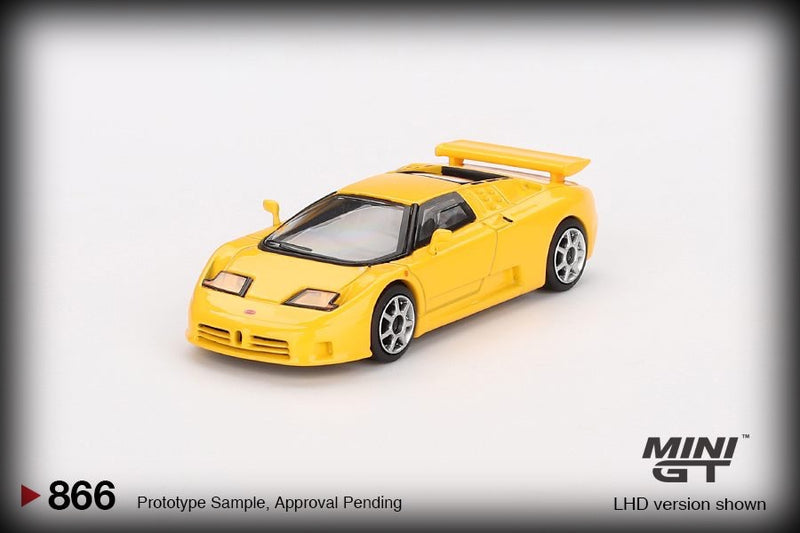 Load image into Gallery viewer, Bugatti EB110 SUPER SPORT 1995 YELLOW (LHD) MINI GT 1:64
