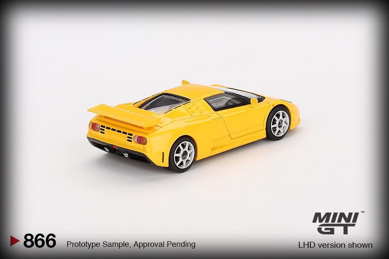 Load image into Gallery viewer, Bugatti EB110 SUPER SPORT 1995 YELLOW (LHD) MINI GT 1:64
