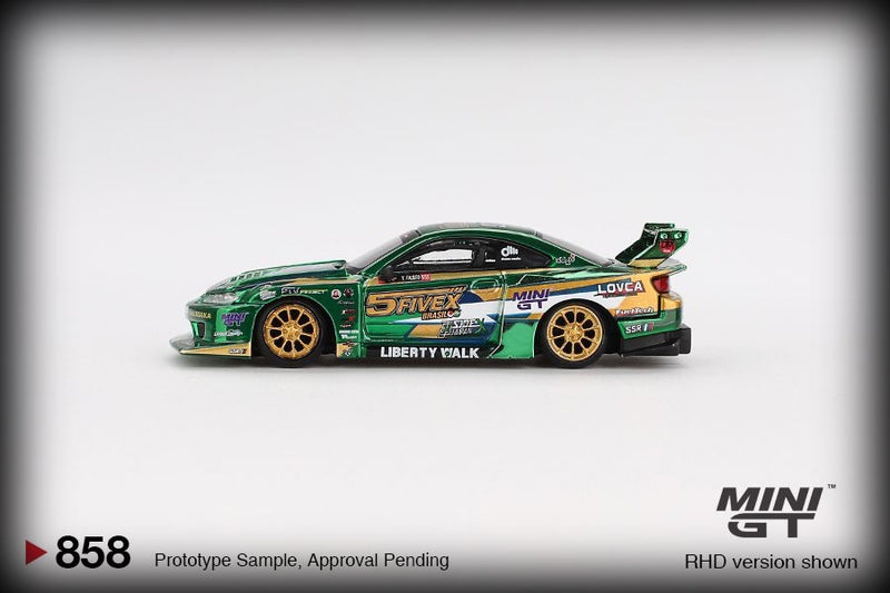 Laad de afbeelding in de Gallery-viewer, Nissan SILVIA S15 LB-SUPER SILHOUET FAUSTO RACING 2024 (RHD) MINI GT 1:64
