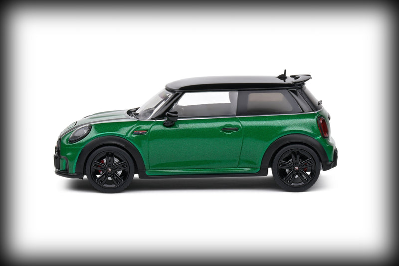 Chargez l&#39;image dans la visionneuse de la galerie, Mini COOPER JOHN WORKS BRITISH RACING VERT 2023 SOLIDO 1:43
