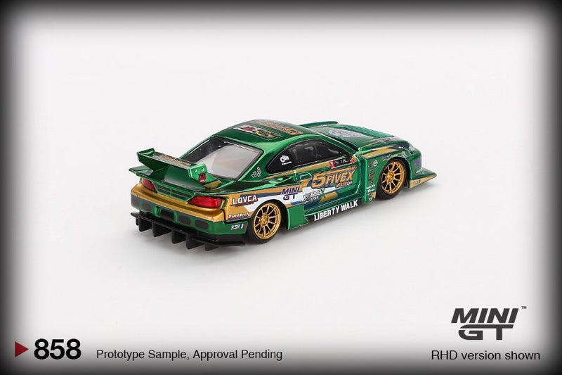 Load image into Gallery viewer, Nissan SILVIA S15 LB-SUPER SILHOUETTE FAUSTO RACING 2024 (RHD) MINI GT 1:64
