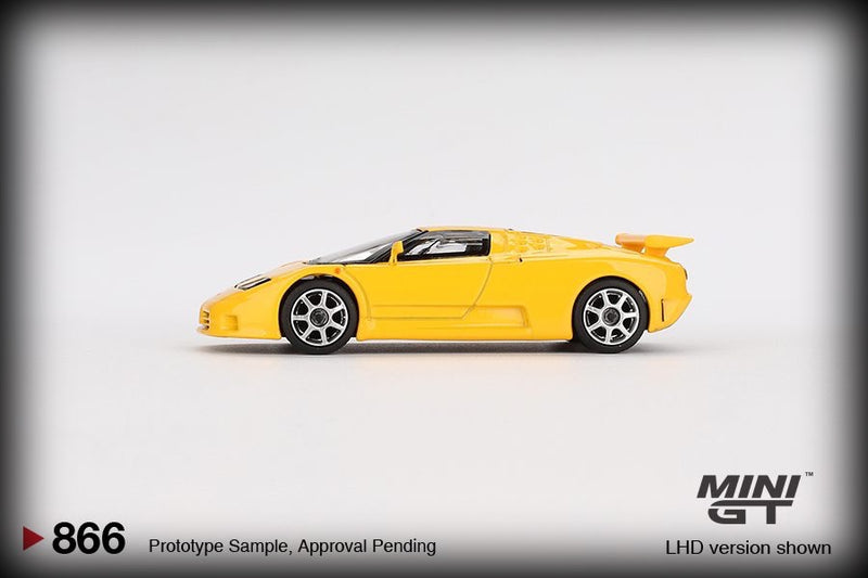 Laad de afbeelding in de Gallery-viewer, Bugatti EB110 SUPER SPORT 1995 GEEL (LHD) MINI GT 1:64
